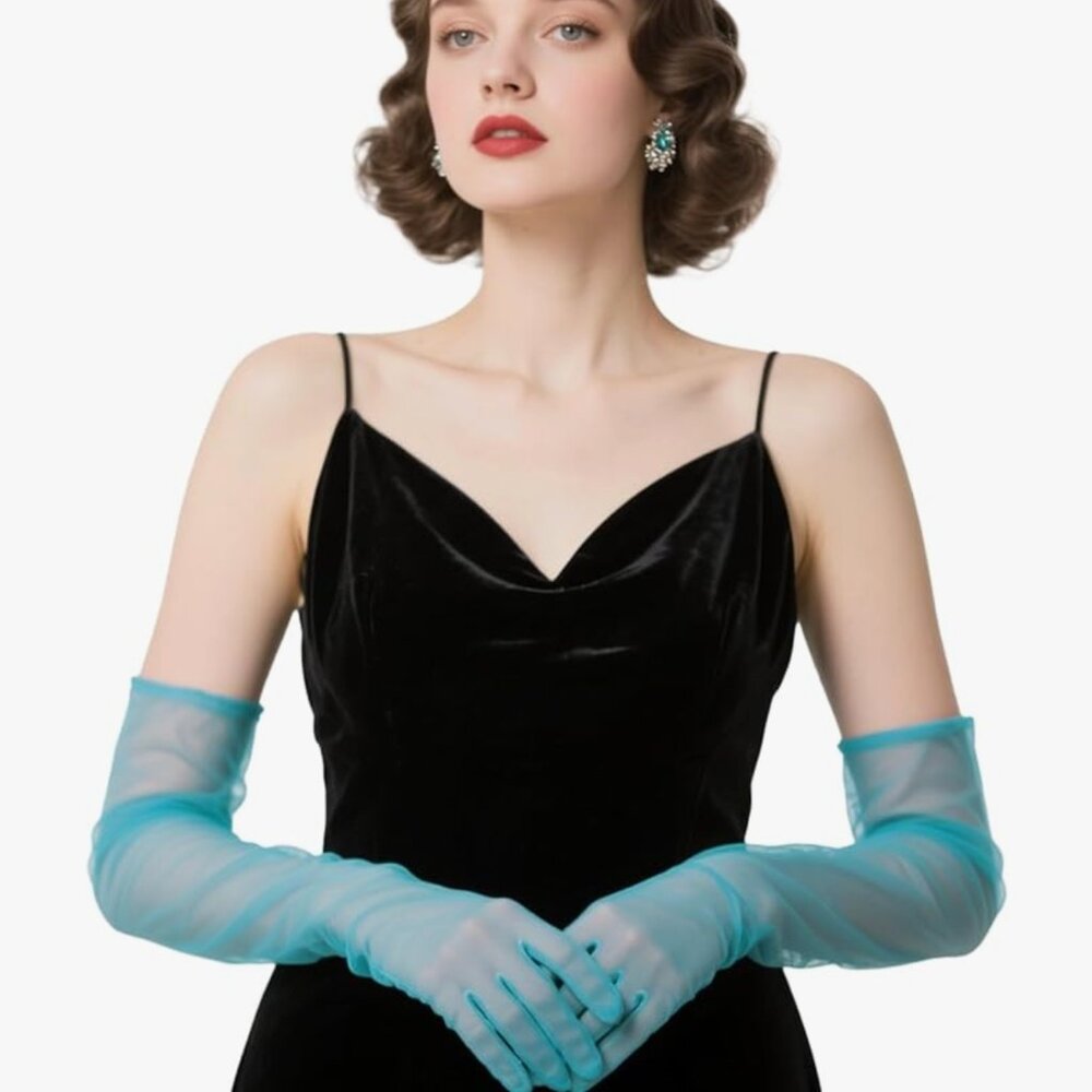 New - Women Long Gloves Opera Party - Picture 2 of 5